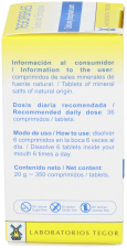 Calcium Phosphorus Vitamin D6 Tegorsalesl Nº2 350 Tablets