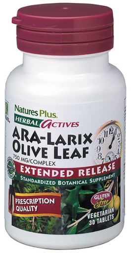 Herbal Actives Ara-Larix Olive Leaf - 30 Tablets