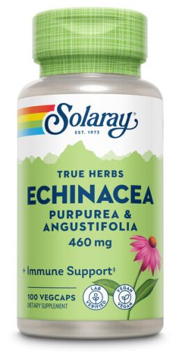 Solaray Echinacea Angustifolia Purpurea 460 mg 100 Vegetable Capsules