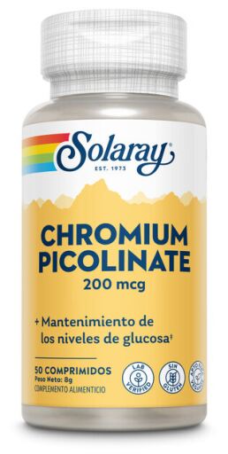 Solaray Chromium Picolinate 200 mcg 50 Tablets
