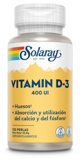 Solaray Vitamin D 400IU 120 Pearls