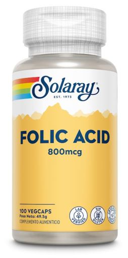 Folic Acid 800 mcg 100 Vegetable Capsules
