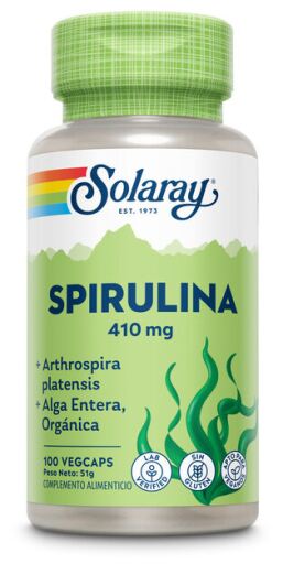 Spirulina 410 mg 100 Vegetable Capsules