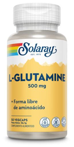 Solaray L Glutamine 500 mg 50 Vegetable Capsules