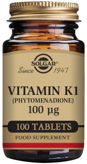 Natural Vitamin K 100 mcg 100 Tablets