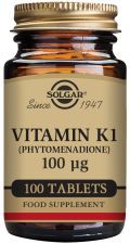 Natural Vitamin K 100 mcg 100 Tablets
