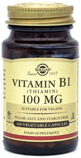 Vitamin B1 100 mg 100 Capsules