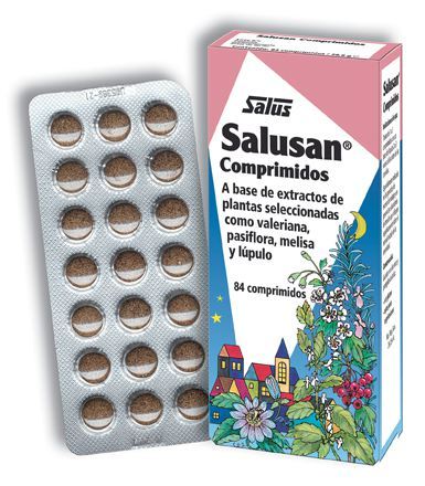 Salusan 84 gluten-free tablets suitable for vegetarians