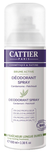 Cattier Deodorant Spray Brume Active 100 ml