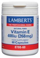 Vitamin E 400Ui Natural as D-alpha Tocopherol 60 Capsules
