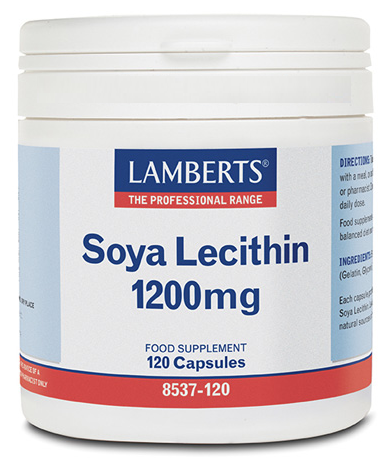 Soy lecithin 1200 mg rich source of phosphatidyl choline 120 capsules