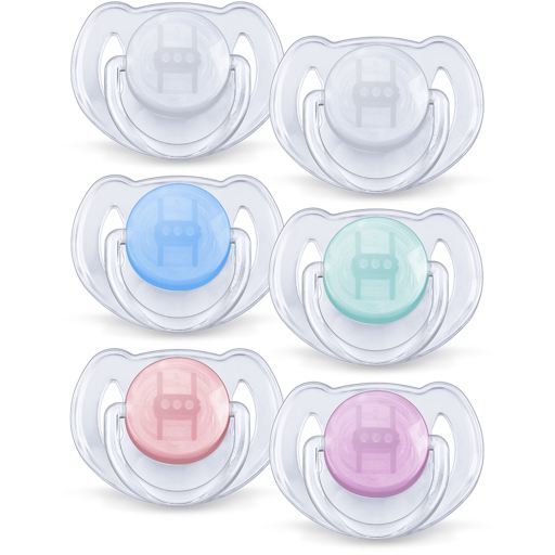 Translucent Classic Pacifiers 6 to 18 Months 2 pcs