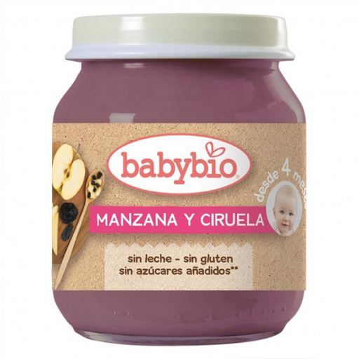 Babybio Apple and Plum Baby Food 130g