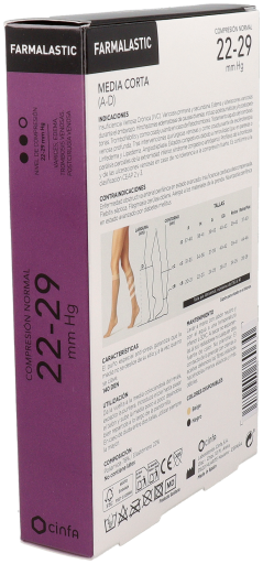 Cinfa Farmalastic Short Stockings 140 Black Queen Plus