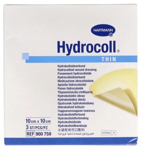 Hydrocoll Thin Dressing 10x10 cm 3 Units