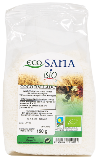 Grated coconut 150g Bio Fino