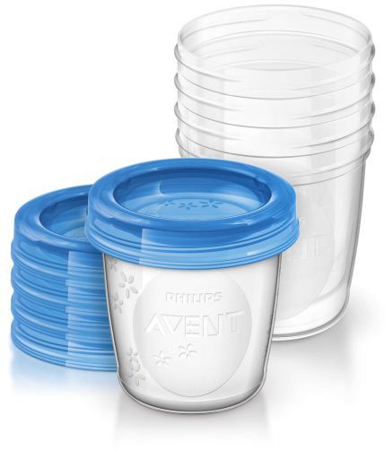 Containers for Breast Milk 5 Units and Lids