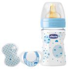 Bottle Gift Pack + Physiological Pacifier blue