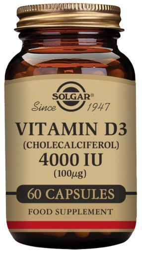 Vitamin D3 IU 100 mcg Vegetable Capsules