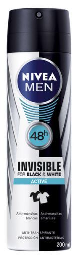 Men Invisible For Black And White Active Deodorant 200 ml