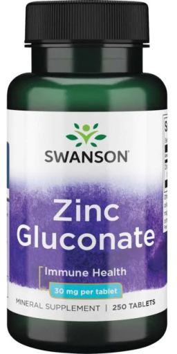 Zinc Gluconate 30 mg 250 Tablets