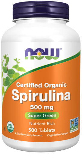 Spirulina Certified Organic 500 mg 500 Tablets