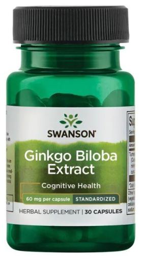 Ginkgo Biloba Extract 24% 60 mg 30 Capsules