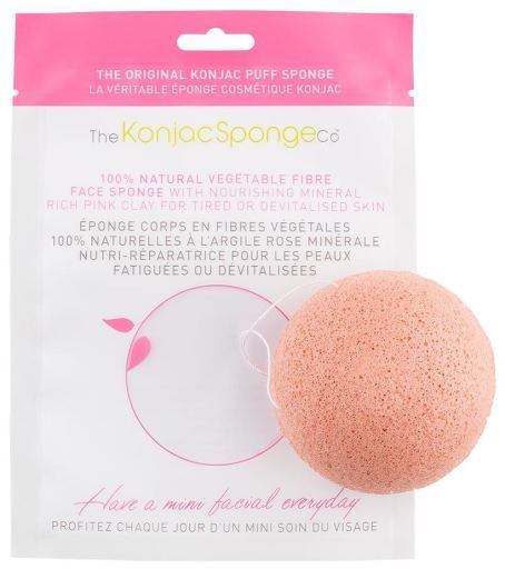 Facial Puff Konjac Sponge Pink Clay