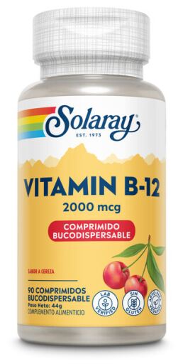 Solaray Vitamin B12 2000 mcg 90 Tablets