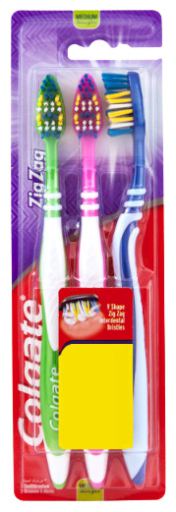 Zig Zag Toothbrush Medium 3 Pieces