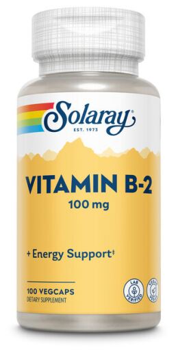 Solaray Vitamin B2 100 mg 100 Vegetable Capsules