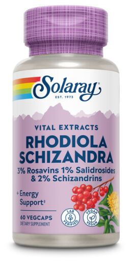 Solaray Schisandra & Rhodiola 500 mg 60 Vegetable Capsules