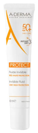 A-DERMA Protect Invisible Solar Fluid SPF 50+ 40 ml