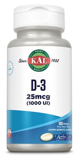 Kal Vitamin D3 1000IU 100 Pearls