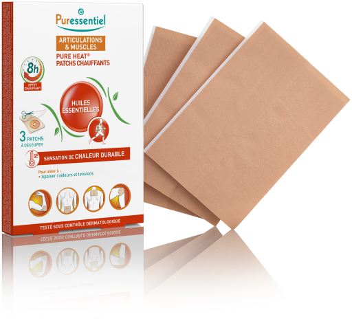Pure Heat Heat Patches for Joints and Muscles, 3 pcs