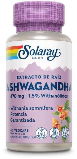 Ashwagandha 470 mg 60 Vegetable Capsules