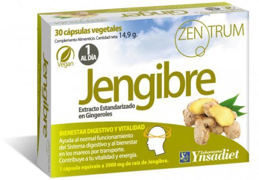 Zentrum Food Supplement Ginger 30 Capsules