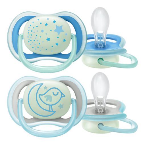 2 Children's Ultra Air Nighttime Soothers 6-18 Months