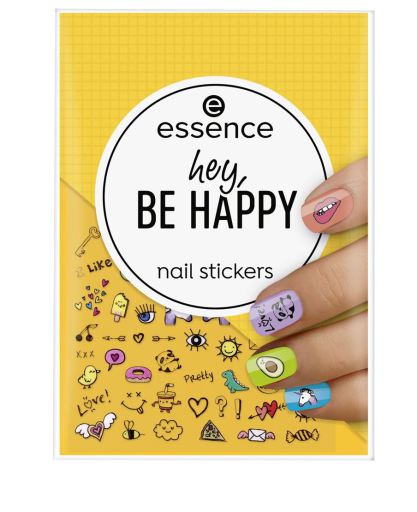 Hey, Be Happy Stickers for Nails