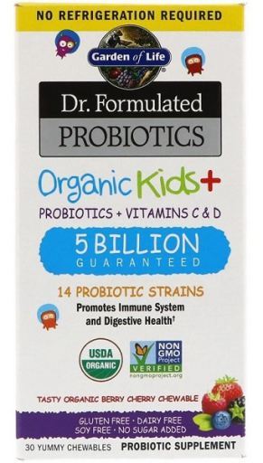 Dr Formulated Probiotics Organic Kids+ 3 chewables