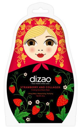 Black Facial Firming Mask with Strawberry and Collagen 25 gr