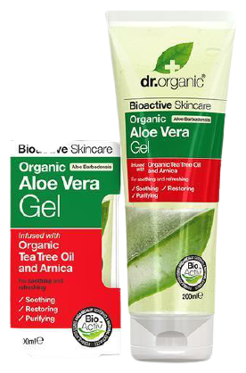 Dr. Organic Aloe Vera Gel with Organic Tea Tree and Arnica 200 ml