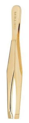 Golden Straight Tip Depilator Tweezers