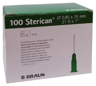Agujas Sterican Verde 25x8 mm 1 100 uds