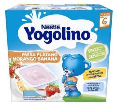 Dairy products Yogolino Strawberry and Banana 6 months 4x100 gr