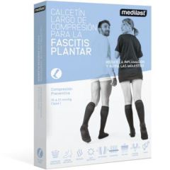 Medium Black Plant Fasciitis Long Sock