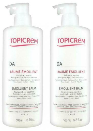 Topicrem DA Emollient Balm 2 x 500 ml