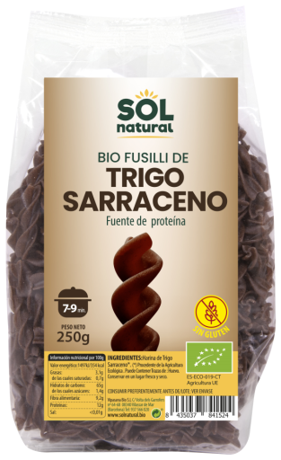 Sol Natural Organic Gluten-free Buckwheat Fusilli 250 gr