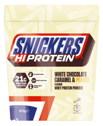 Snickers White Protein White Chocolate Caramel &amp; Peanut Flavor 875 gr