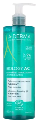 A-DERMA Biology Ac Purifying Foaming Cleansing Gel 400 ml